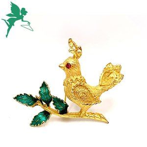 VINTAGE MYLU Holiday Bird Pin